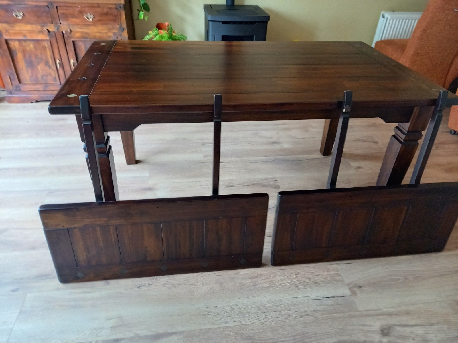 eettafel koloniaal, Ophalen of Verzenden, Zo goed als nieuw, 200 cm of meer