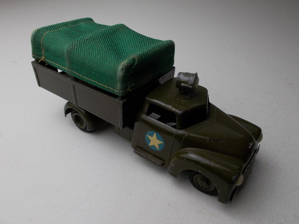 1955 Tekno Denmark 951 DODGE COVERED ARMY TRUCK I.g.st., Ophalen of Verzenden, Zo goed als nieuw, Bus of Vrachtwagen, Overige merken