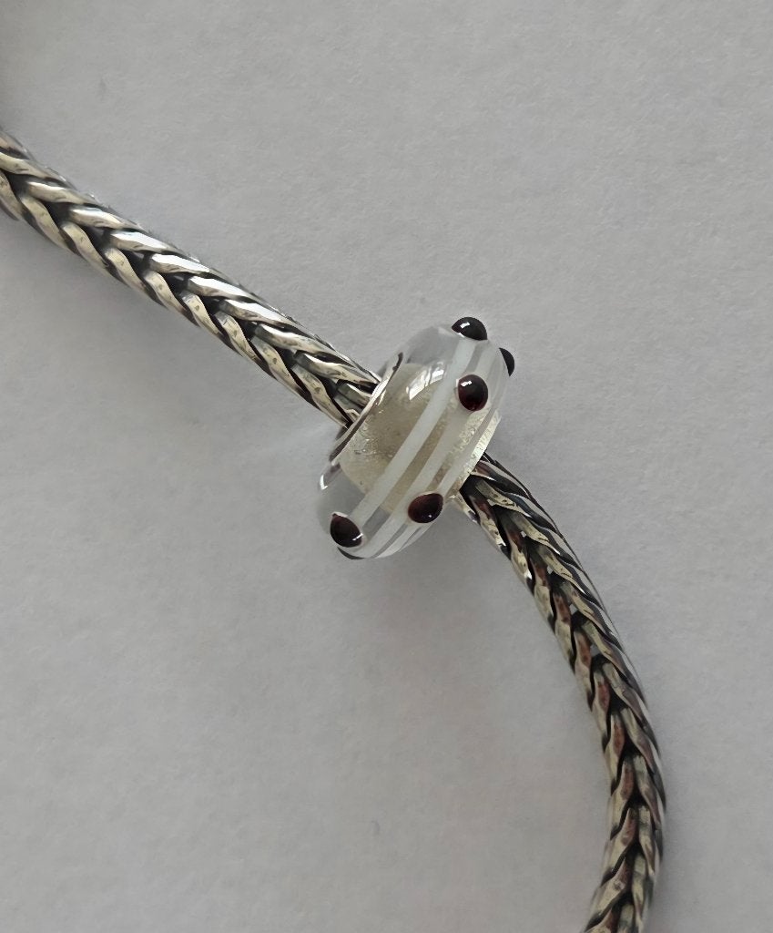 Trollbead bedel black dot (retired), Ophalen of Verzenden, Zo goed als nieuw, Trollbeads, 1 bedel