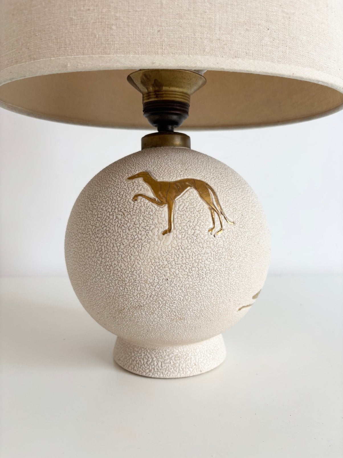 Franse keramische art-deco tafellamp, Louis Fontinelle ‘30, Antiek en Kunst, Antiek | Lampen, Ophalen of Verzenden