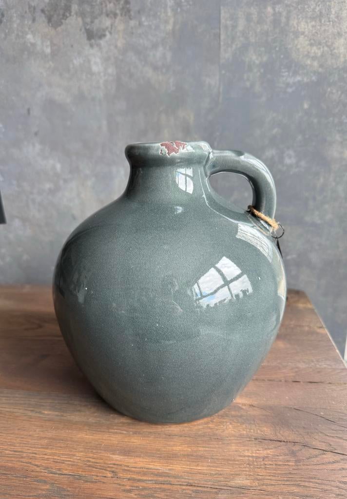 Riverdale vaas/kan - 23cm hoog, 20cm breed, Gebruikt, Overige kleuren, Aardewerk of Porselein, Ophalen of Verzenden