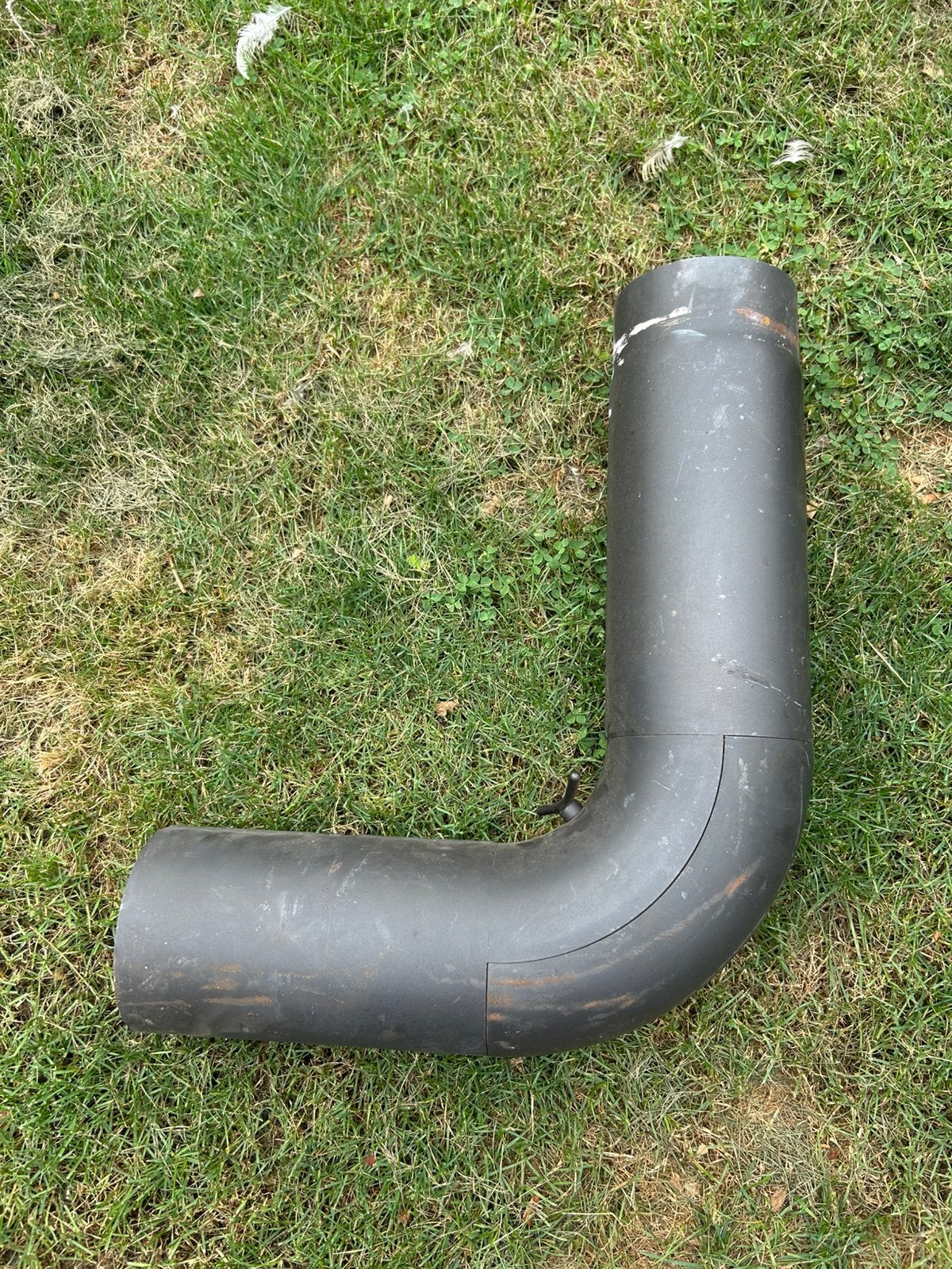 Haakse kachelpijp 150mm, Doe-het-zelf en Verbouw, Buizen en Afvoer, Ophalen, Overige materialen, Bochten, Gebruikt