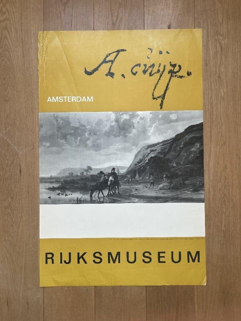 Vintage 1970s Rijksmuseum Poster - Aelbert Cuyp Landscape, Ophalen of Verzenden, Zo goed als nieuw, A1 t/m A3
