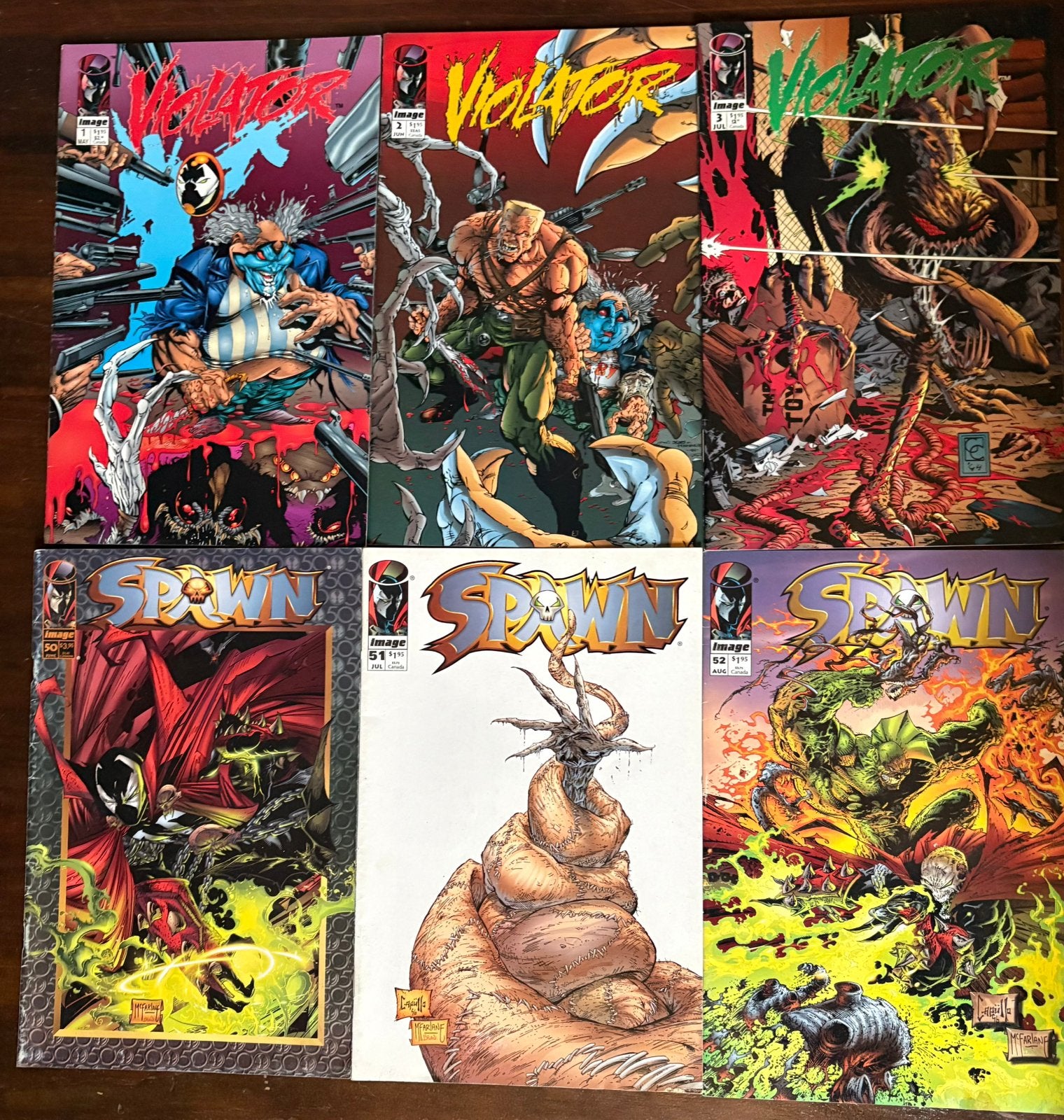 Spawn violator-1/3,, spawn-50/52, Meerdere comics, Ophalen of Verzenden, Zo goed als nieuw, Amerika