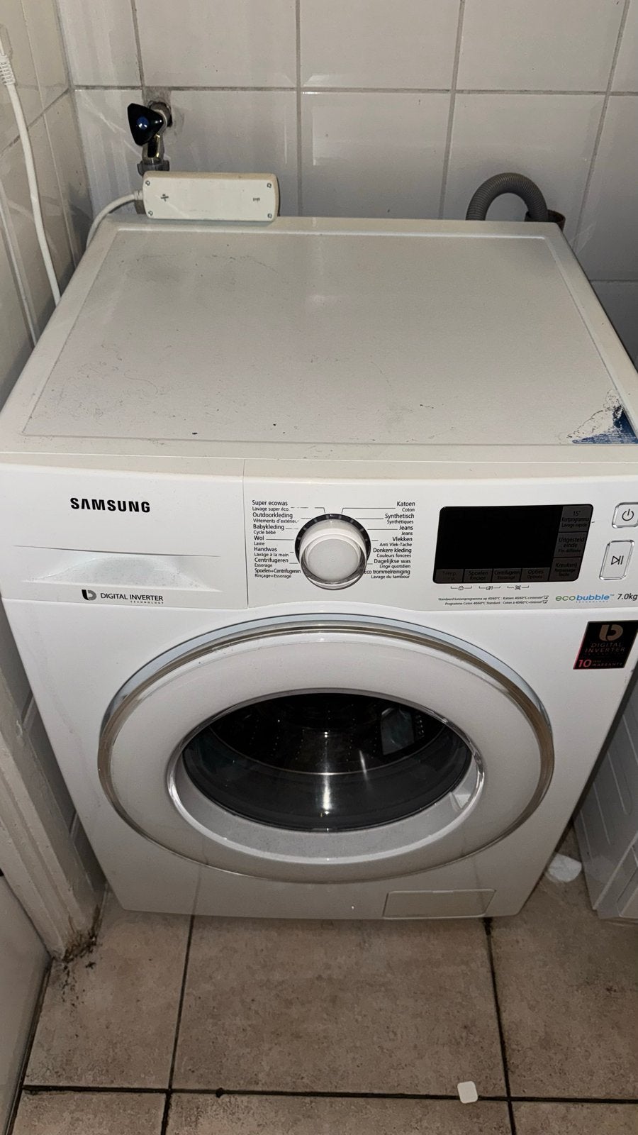 Samsung EcoBubble 7.0kg Wasmachine, Ophalen, 6 tot 8 kg, 85 tot 90 cm, Minder dan 1200 toeren
