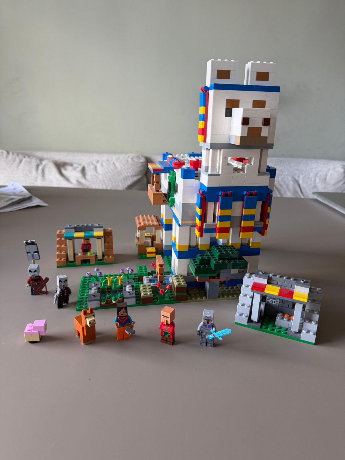 LEGO Minecraft 21188 Het Lama Dorp, Kinderen en Baby's, Speelgoed | Bouwstenen, Ophalen of Verzenden, Zo goed als nieuw, Overige merken