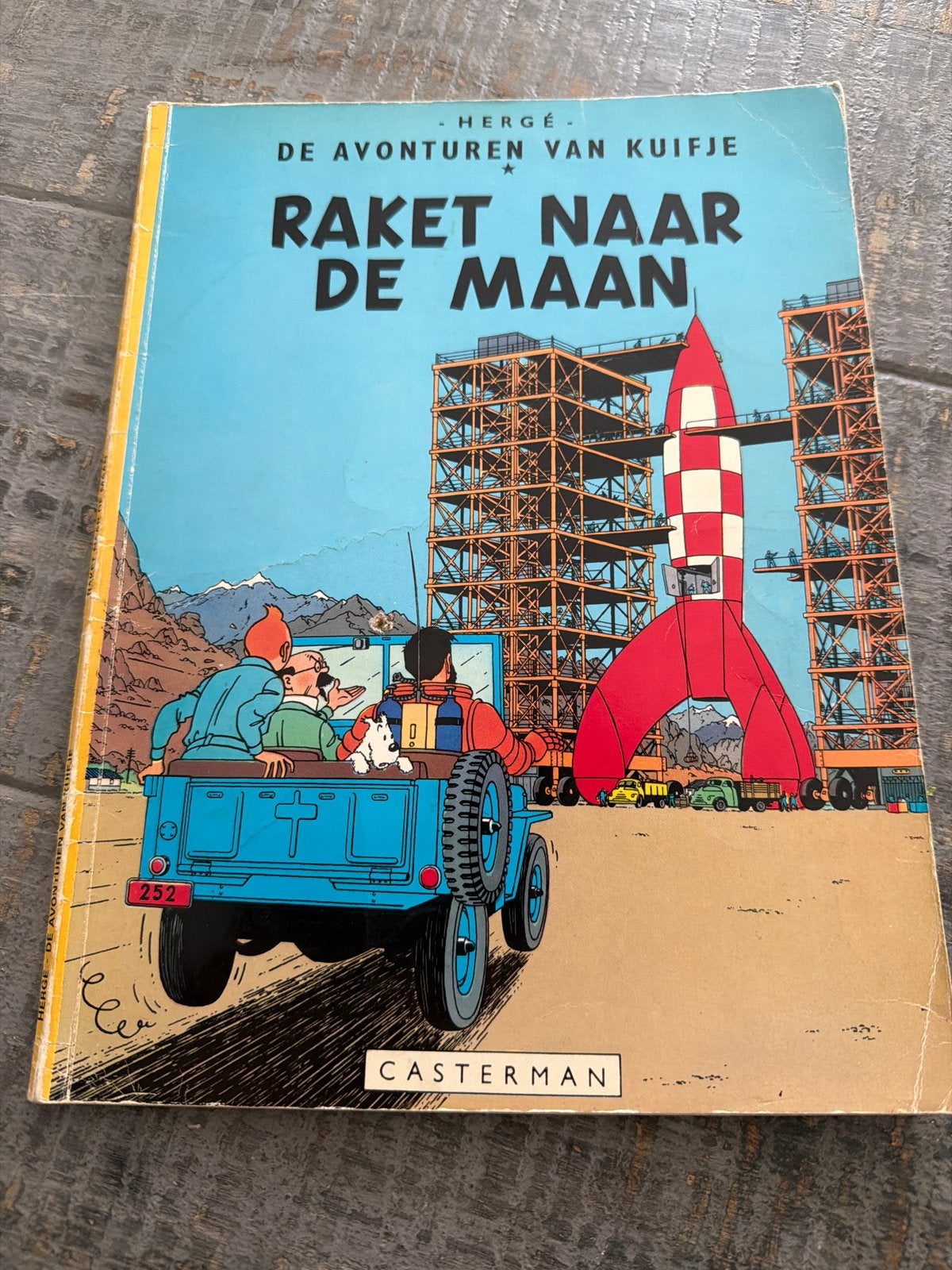 Kuifje: Raket naar de Maan (Casterman 1953), Eén stripboek, Ophalen of Verzenden, Gelezen