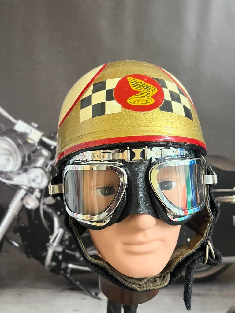 Pracht replica Mike Hailwood honda helm, Ophalen of Verzenden, Tweedehands, Offroadhelm, Overige merken