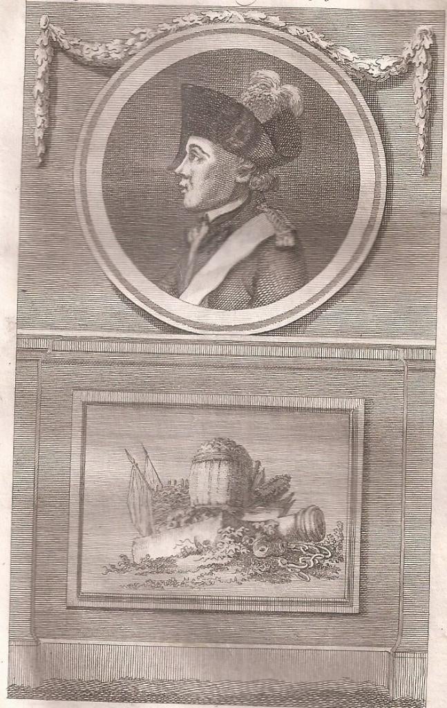 Johannes van der Vlerk Gesneuveld by de Vaart 9den mey 1787, 8 cm, Portret, Ophalen of Verzenden, 16 cm