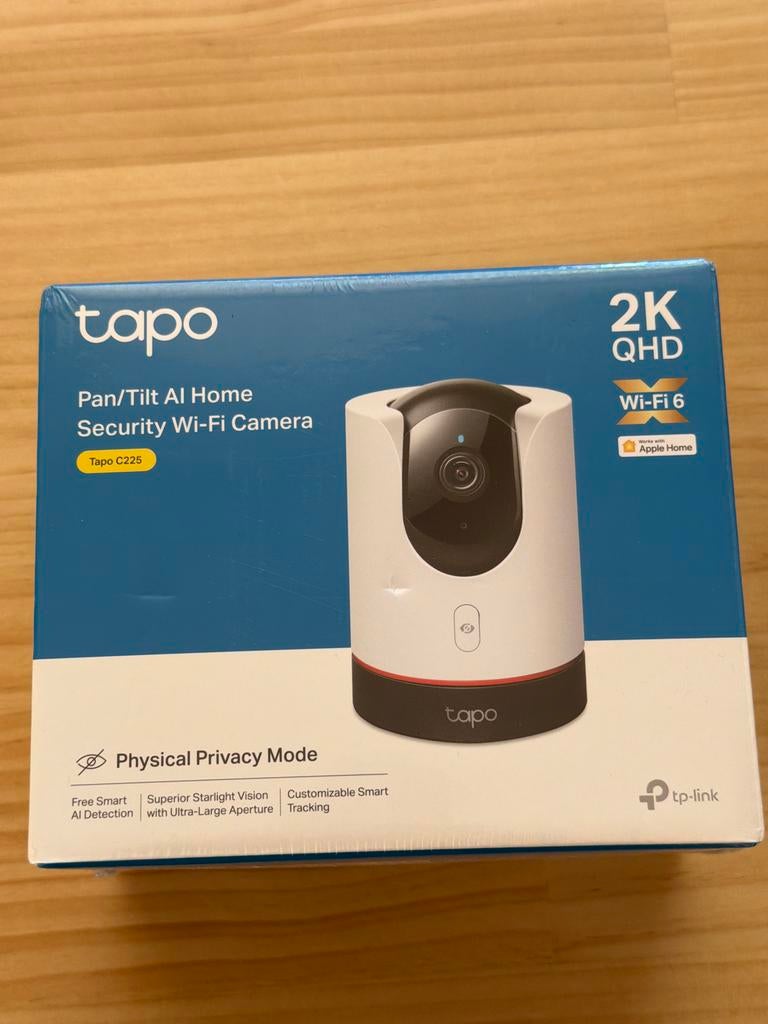 TP-Link Tapo C225 2.5K Pan & Tilt Camera - Nieuw, Ongeopend, Ophalen of Verzenden, Nieuw, Binnencamera