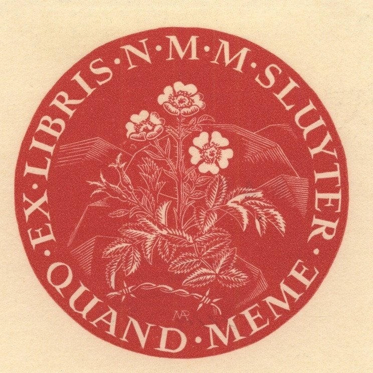 0451 Ex Libris Nederland : Mia Pot-van Regteren Altena, 1946, Antiek en Kunst, Verzenden, Ex libris