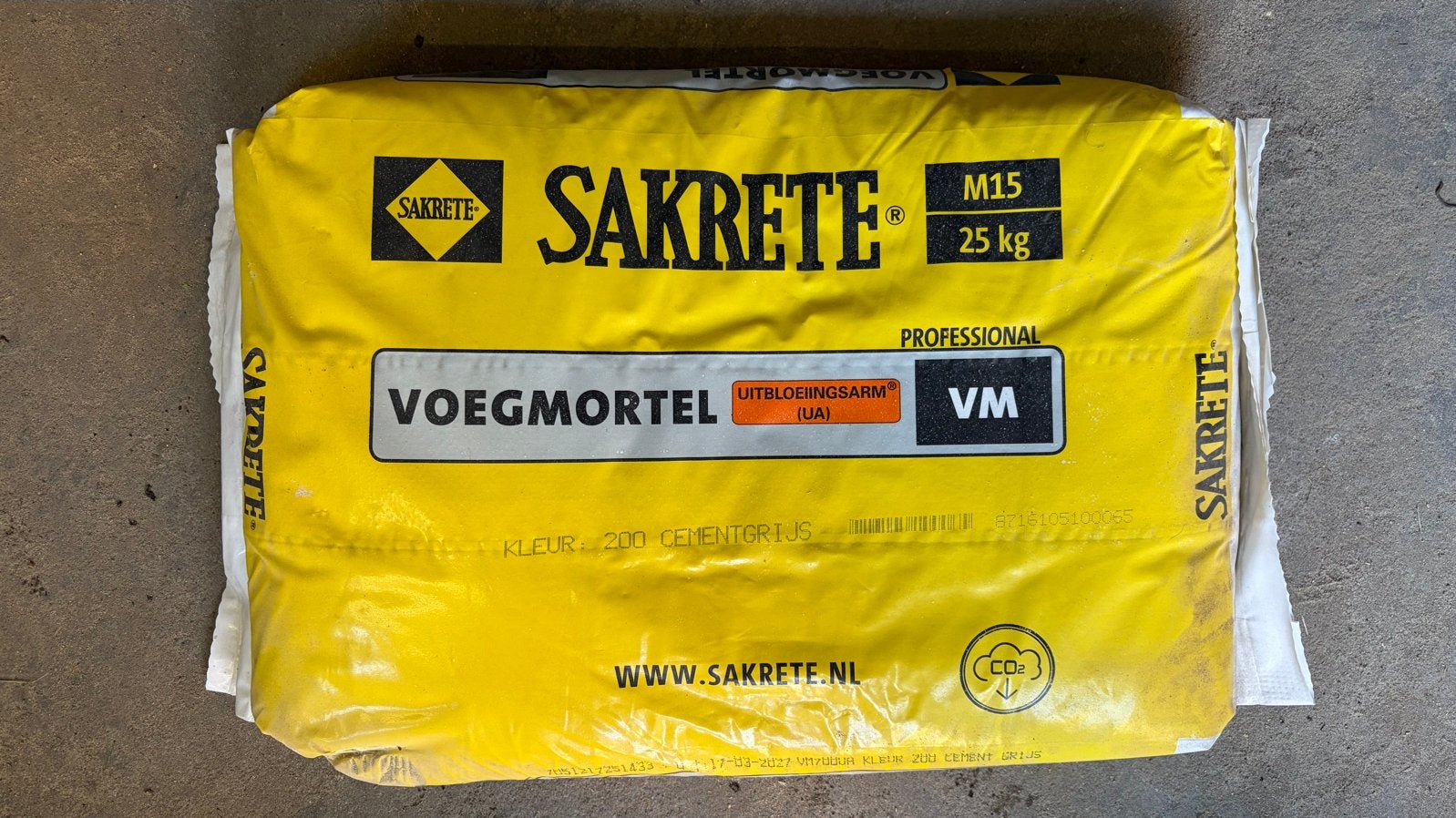 4 zakken Sakrete Voegmortel cementgrijs, Doe-het-zelf en Verbouw, Ophalen, Overige typen, Nieuw, Minder dan 20 cm