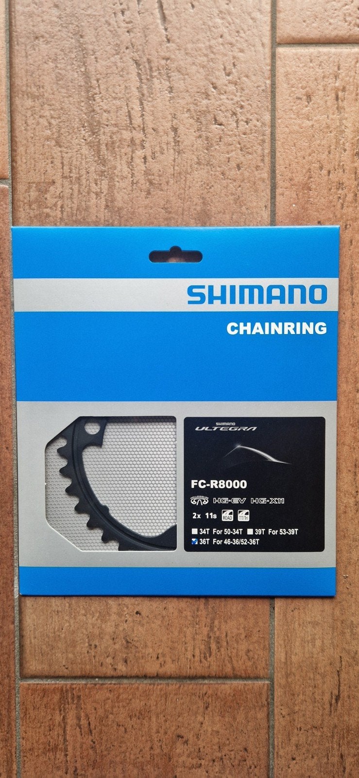 Shimano Ultegra R8000 Voorblad - 36T, Shimano Ultegra, Nieuw, Gravelbike, Aluminium