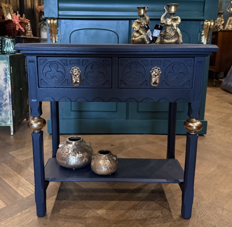 Antiek ladekastje, vintage klein kastje, mini sidetable VdlM, Huis en Inrichting, Ophalen, 50 tot 100 cm, Zo goed als nieuw, Minder dan 100 cm