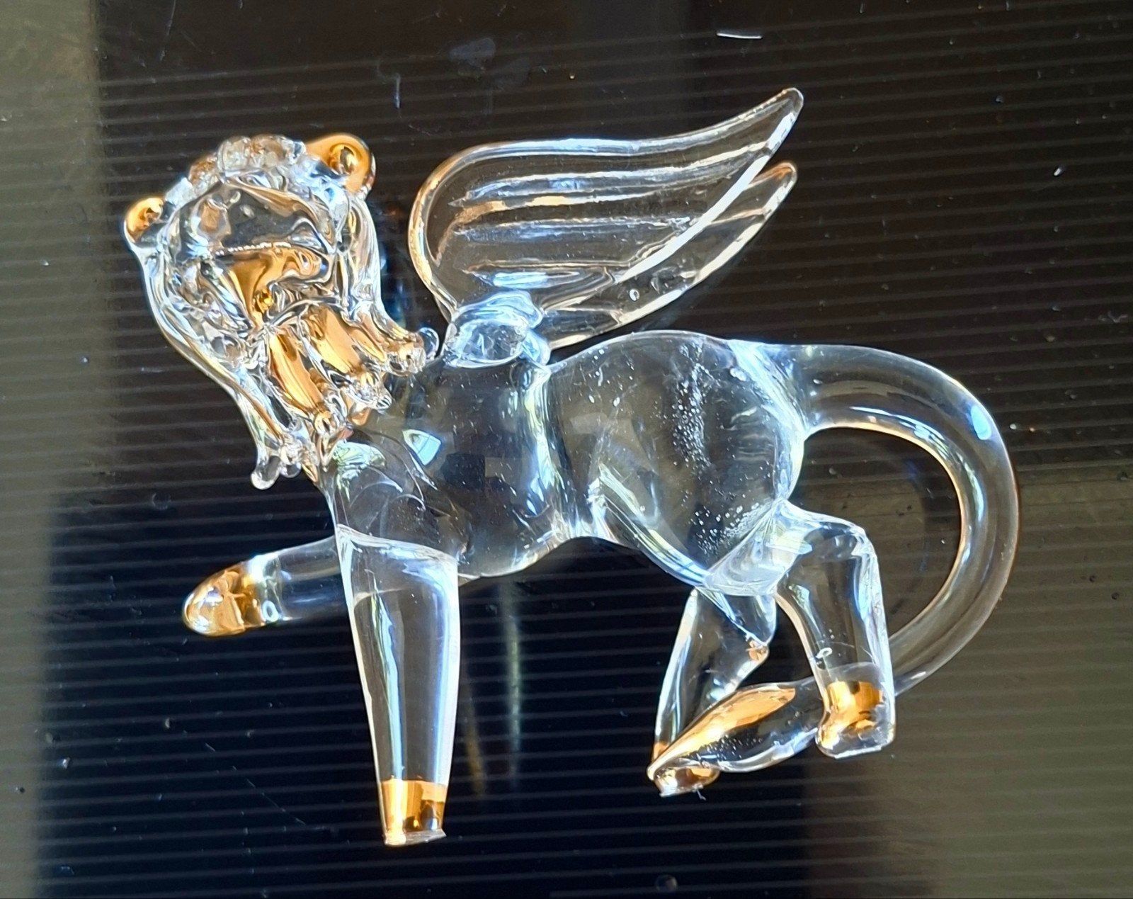 handgemaakt leeuw met gouden accenten murano, Ophalen of Verzenden