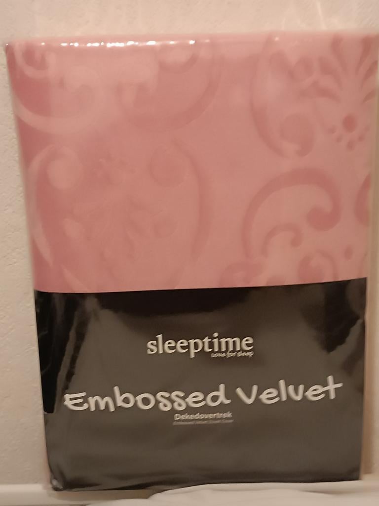 Sleeptime Dekbedovertrek Embossed Velvet, Ophalen of Verzenden, Nieuw, Roze, Dekbedovertrek