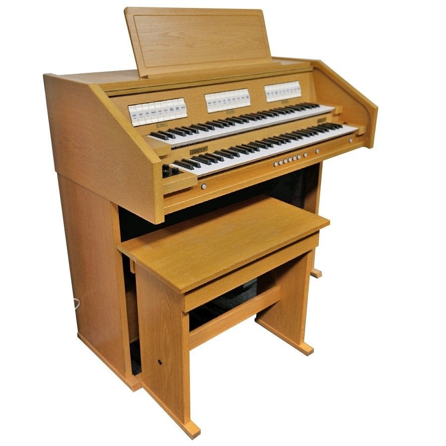 Content D4213 Blank Eiken Occasion Orgel, Muziek en Instrumenten, Orgels, 2 klavieren, Gebruikt, 3364AE, Ophalen of Verzenden