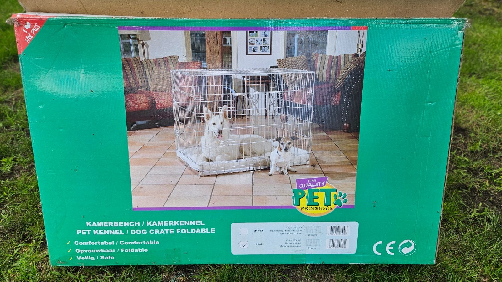 Metalen hondenbench opvouwbaar 123x77x83, Ophalen, Zo goed als nieuw