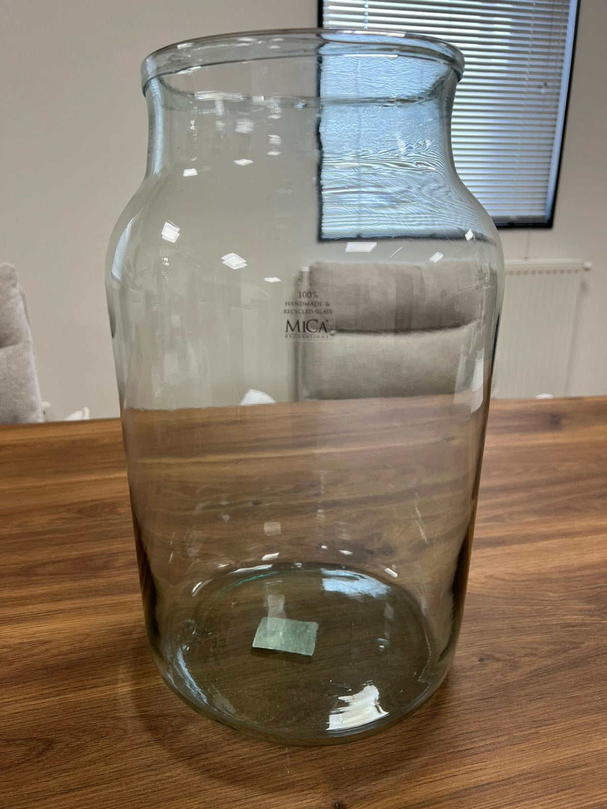 Mica vaas NIEUW! 40cm hoog, Overige kleuren, Ophalen of Verzenden, Minder dan 50 cm, Glas