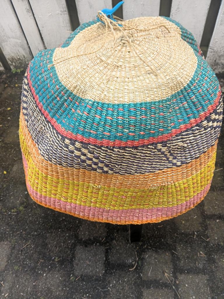 Ghana Bolgatanga lampenkap Handgeweven, Ophalen of Verzenden, Nieuw, Rond