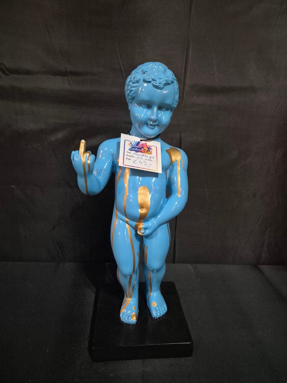 Manneke Pis Beeld - Polyester - 45cm - Uniek Design, Ophalen, Blauw, Kunststof, 20 - 50 cm