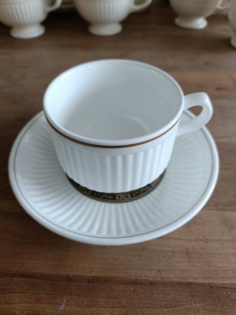 Wedgwood kop en schotel - Metallised Bone China, Ophalen of Verzenden