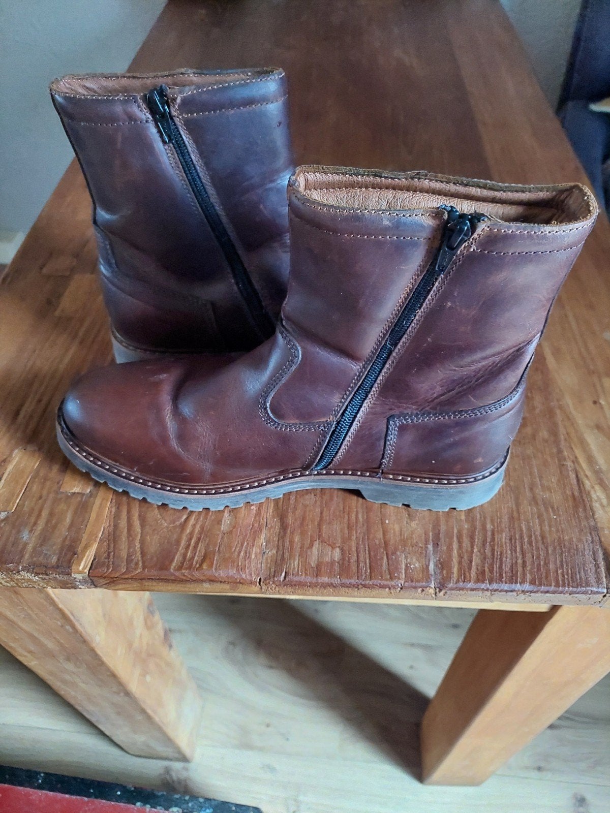 Leren boots 43, Kleding | Heren, Schoenen, Ophalen of Verzenden, Zo goed als nieuw, Bruin, Boots