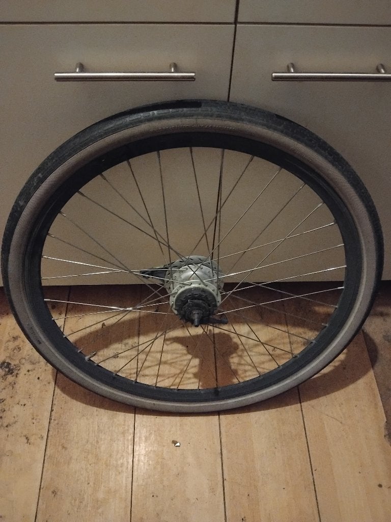 Achterwiel 28 Inch (Shimano Inter-M)  (7 Versnellingen), Ophalen of Verzenden, Gebruikt, Wiel