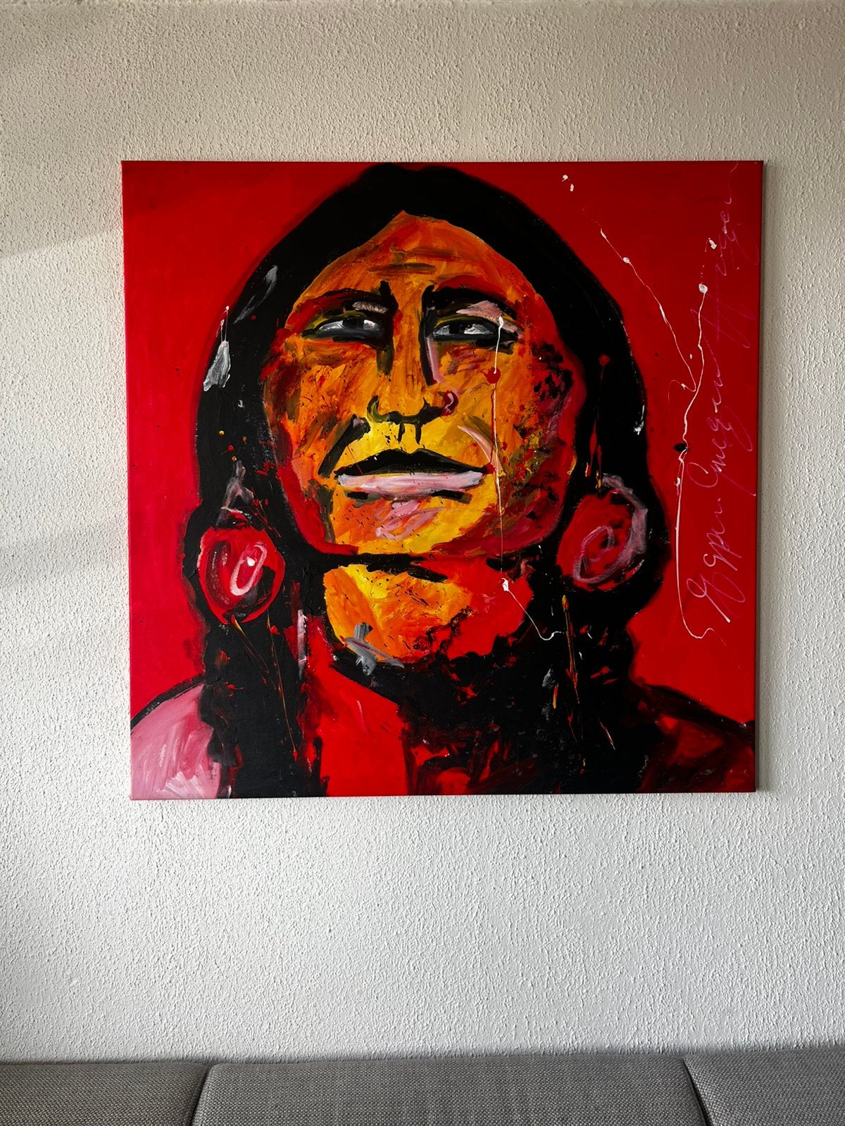 Espen Greger Hagen – nr. 13 – acryl op canvas – 100  100 cm, Ophalen
