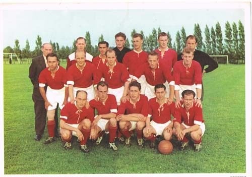 D.F.C. - Voetbalplaat 1e Divisie A 1958/1959, Ophalen of Verzenden, Gebruikt, Overige binnenlandse clubs, Poster, Plaatje of Sticker