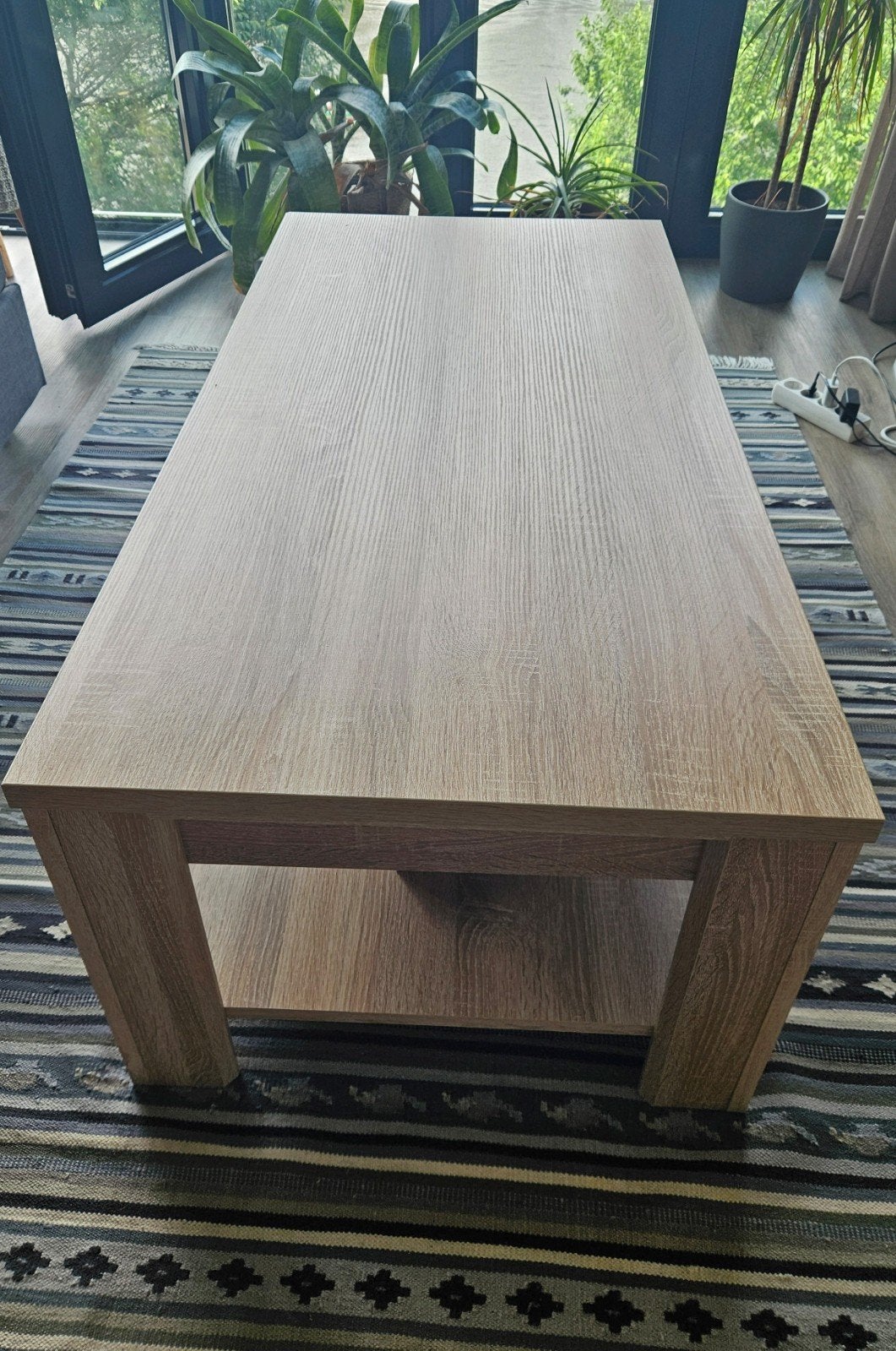 Salontafel van JYSK in licht hout kleur, Ophalen, 100 tot 150 cm, 50 tot 100 cm, Zo goed als nieuw