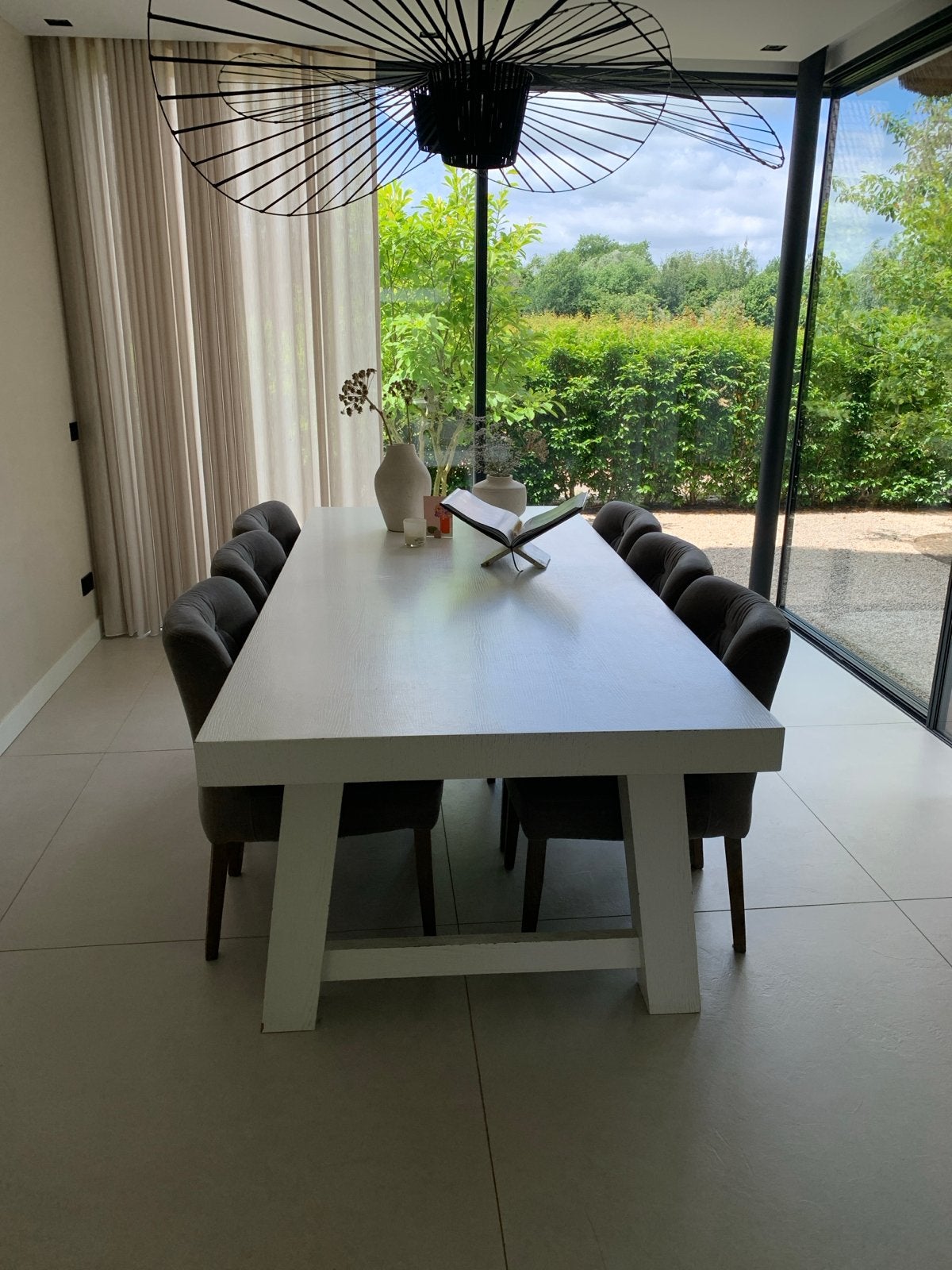 Keijser&Co eettafel - Robuust en Stijlvol, Huis en Inrichting, Tafels | Eettafels, Ophalen, Gebruikt, 100 tot 150 cm, 200 cm of meer