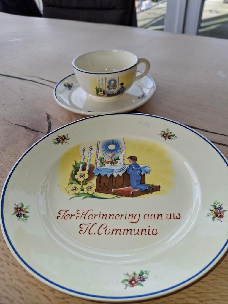 Eerste Communie Servies, Antiek en Kunst, Ophalen of Verzenden