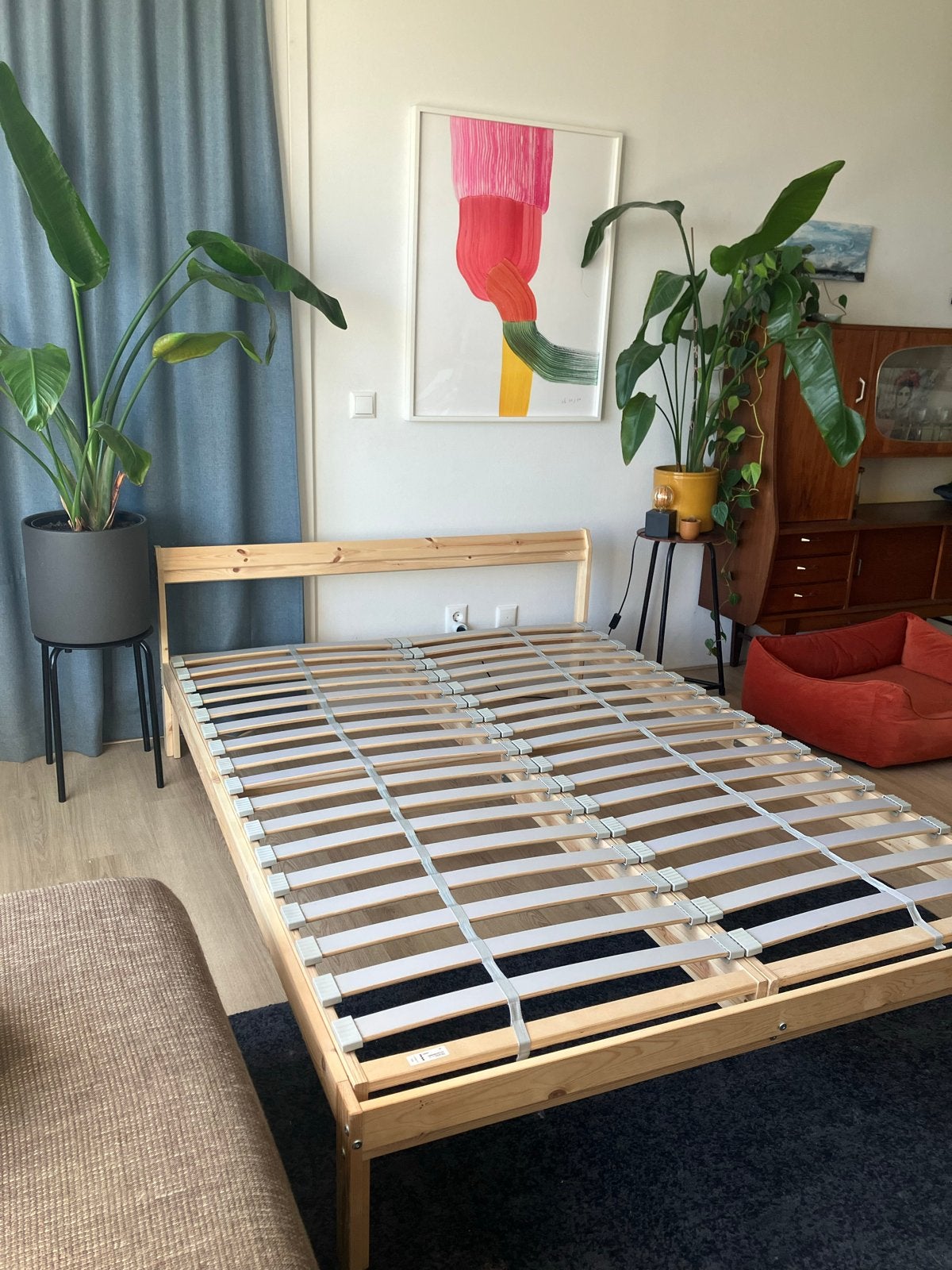 IKEA Neiden bed met lattenbodem (140x200 cm), Ophalen, Gebruikt, Overige kleuren, Tweepersoons