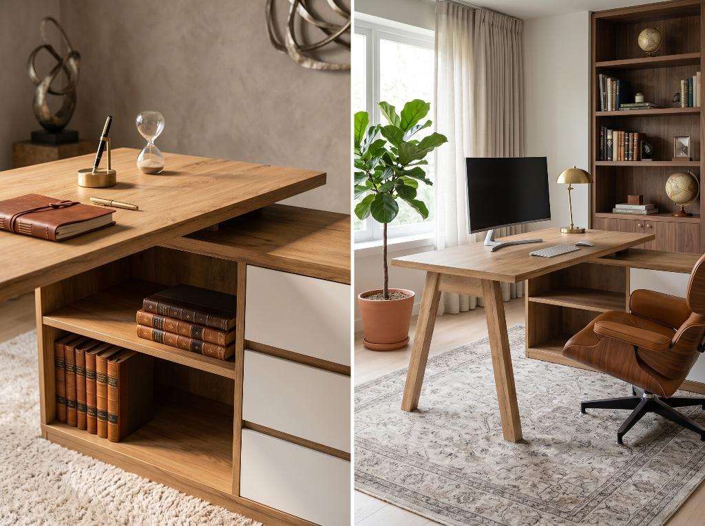 L-shaped desk, Ophalen, Gebruikt, 135 cm, 65 cm
