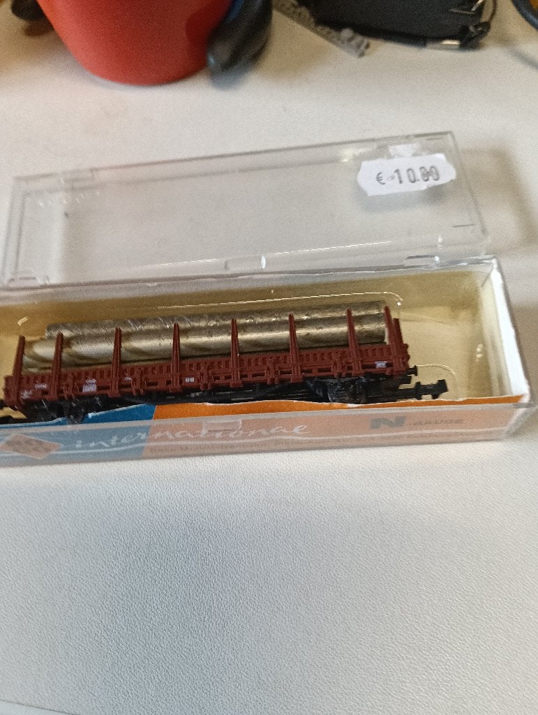 Roco 2308 N spoor Rongenwagen met lading, Gebruikt, Gelijkstroom, Wagon, Ophalen of Verzenden