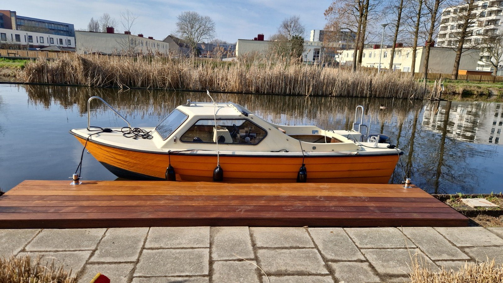 Ryds 1004 Kajuitboot met 9.9pk Parsun motor., Watersport en Boten, Motorboten en Motorjachten, Benzine, Gebruikt, Kajuitboot, Buitenboordmotor