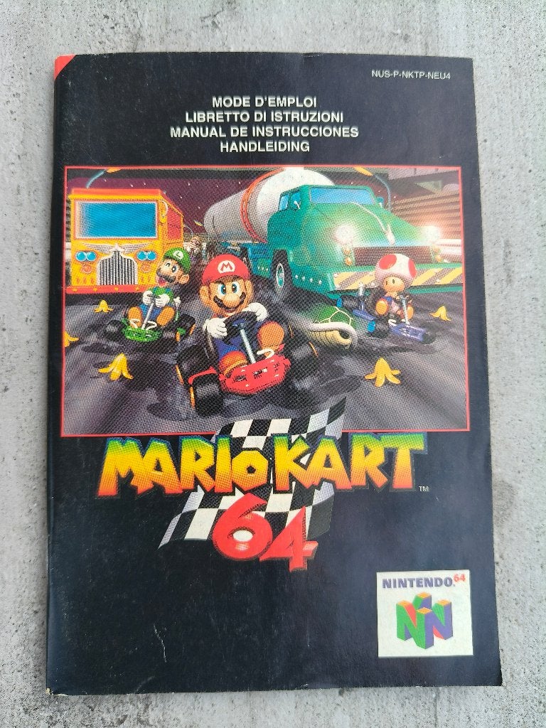 Nintendo 64 Mario Kart 64 handleiding, 1 speler, Racen en Vliegen, Ophalen of Verzenden, Zo goed als nieuw