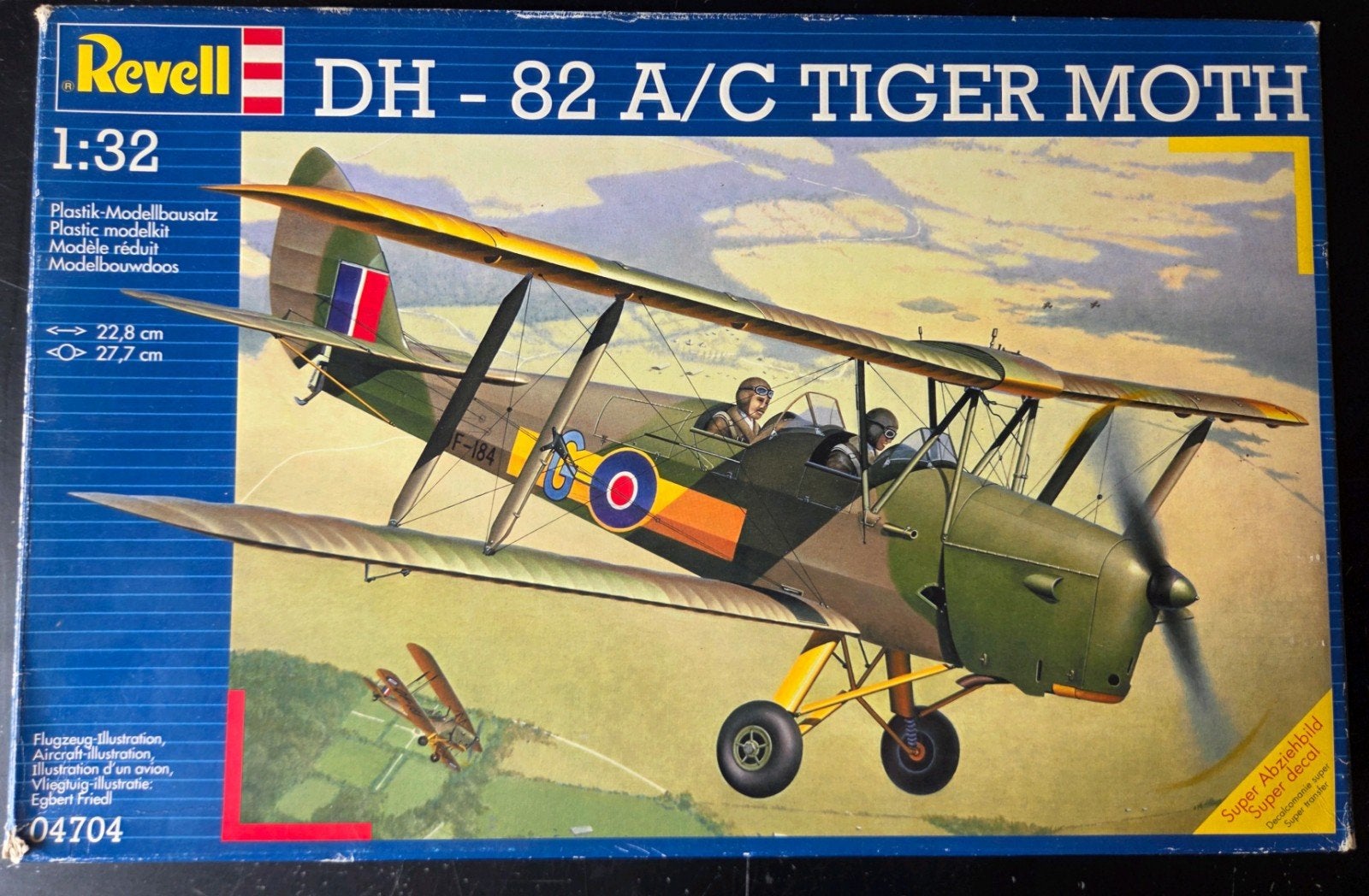 Revell DH-82 A/C Tiger Moth 1:32 NL decals, Revell, Ophalen of Verzenden, Zo goed als nieuw, Groter dan 1:72