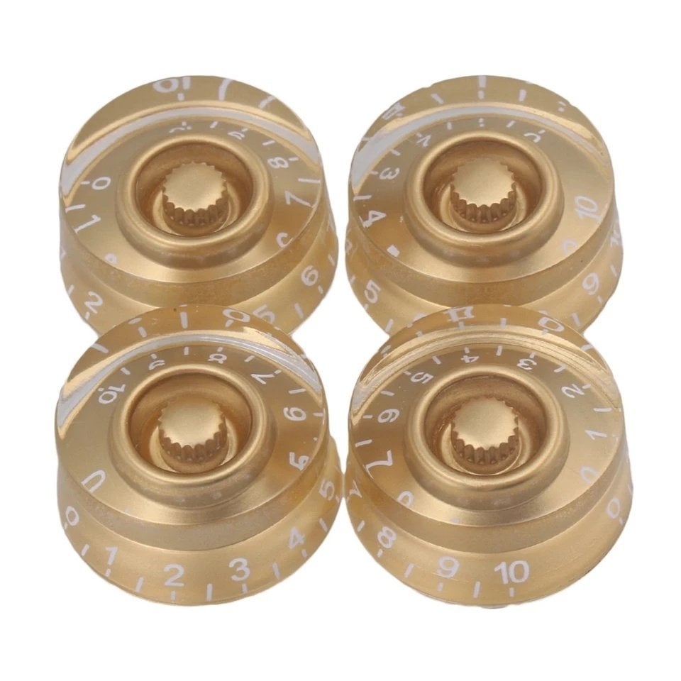4 x Speedknoppen Volume /Tone Goud, Ophalen of Verzenden, Nieuw, Elektrische gitaar