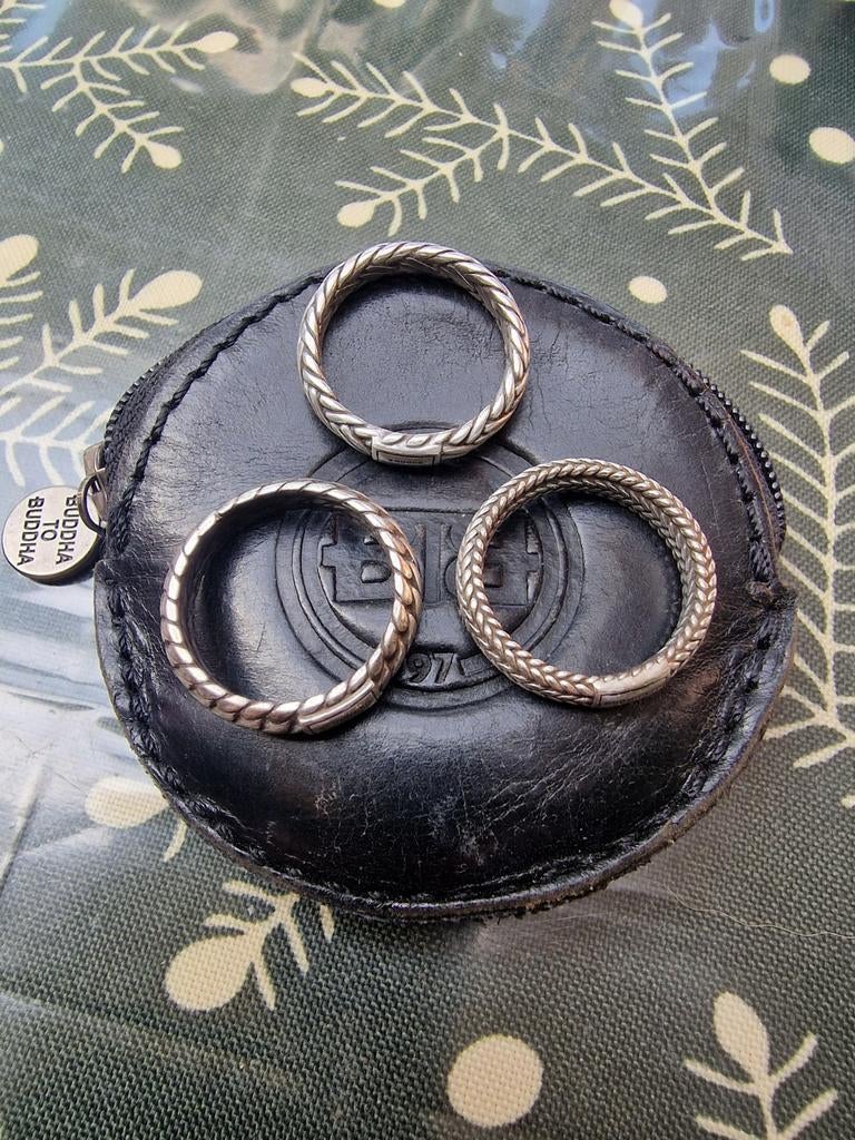 Buddha to Buddha ringen Katja Ben en Ellen set van 3, 19 tot 20, Ophalen of Verzenden, Zo goed als nieuw, Zilver