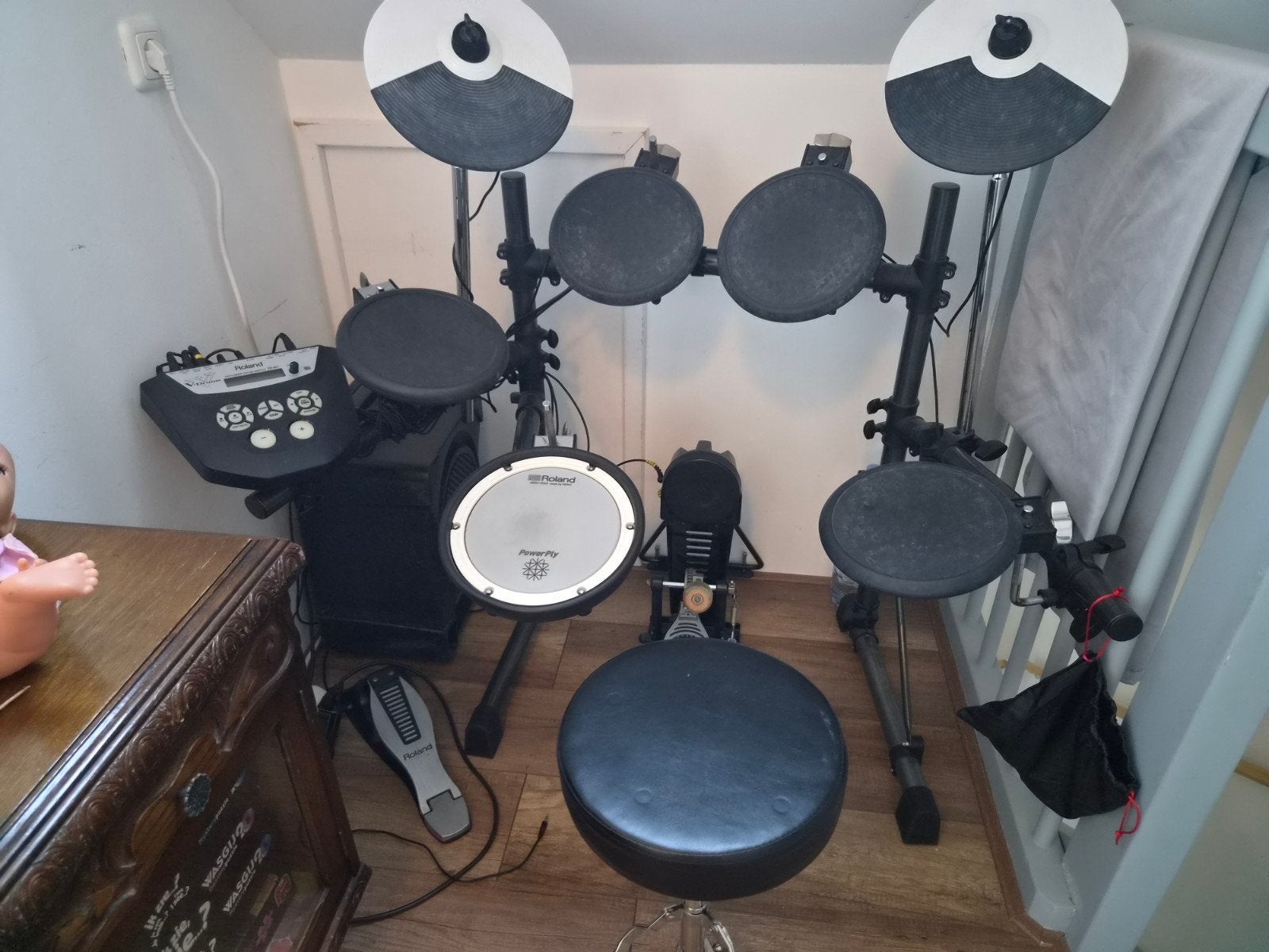 Roland TD-6V V-Drums Elektronisch Drumstel met Mipro MA-707, Ophalen, Gebruikt, Roland, Elektronisch