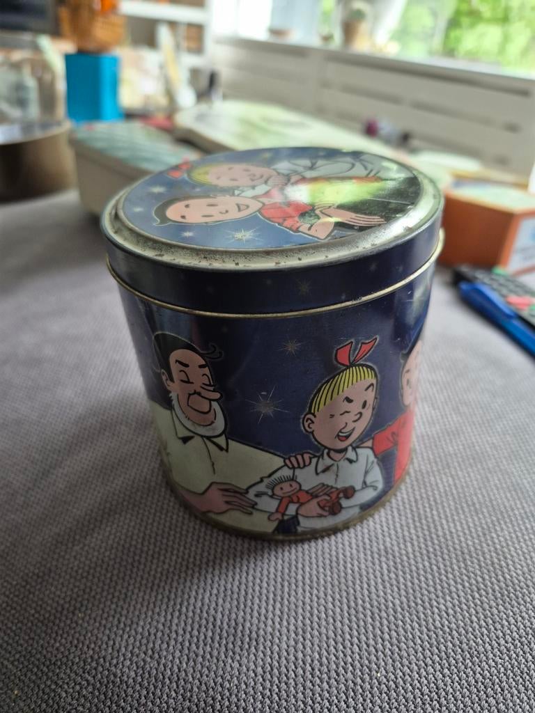 Vintage Suske en Wiske blik - Koekblik/Opbergblik, Ophalen of Verzenden