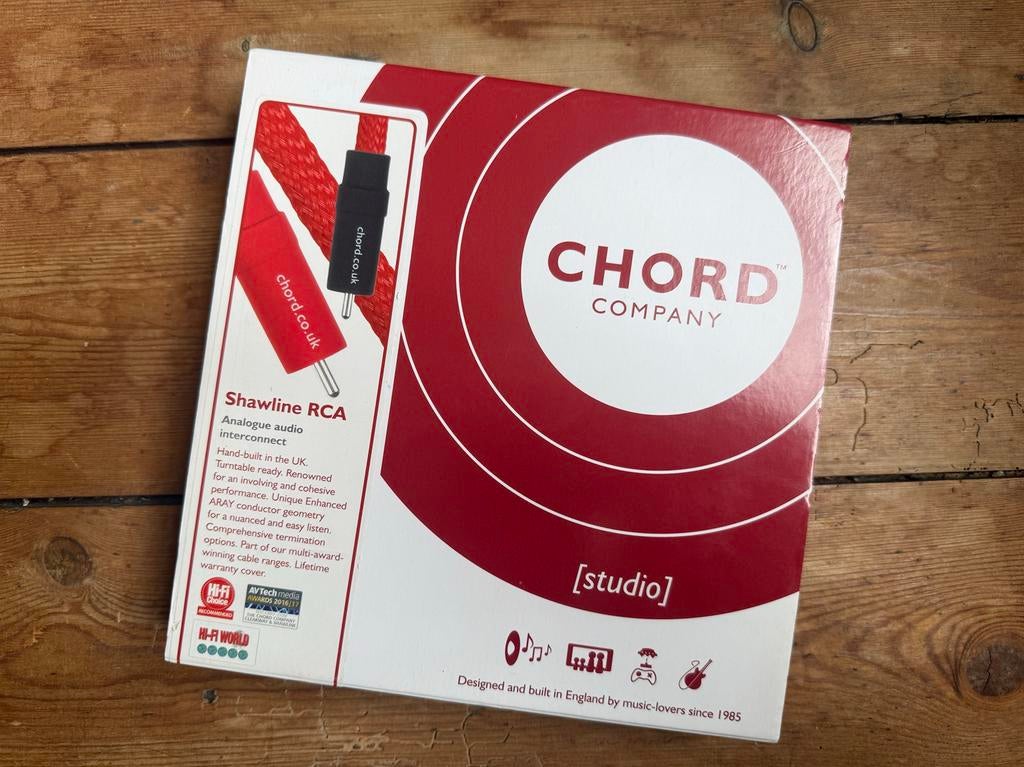 Chord Shawline Analogue - RCA 0,5M - 1M - 3M Subwoofer (x2), Ophalen of Verzenden, Zo goed als nieuw, Minder dan 2 meter, Interlink-kabel