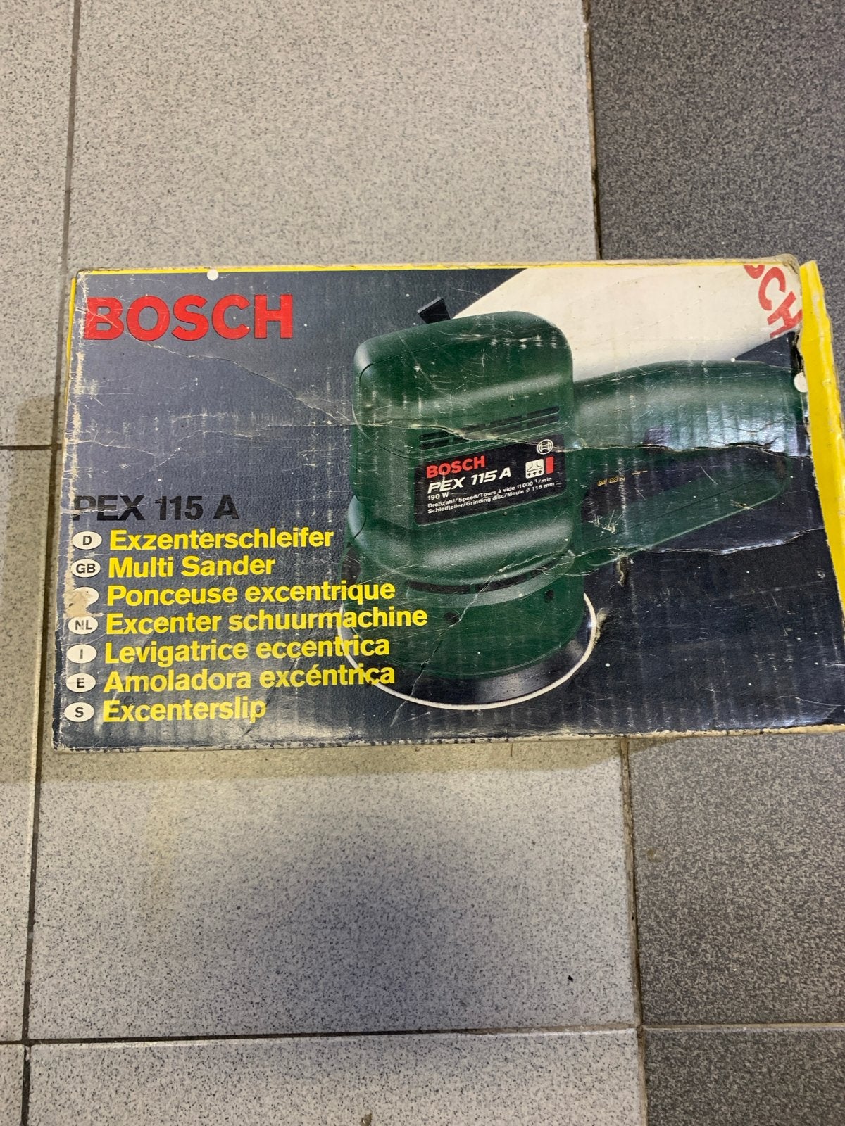 Bosch PEX 115 A Excentrische Schuurmachine, Doe-het-zelf en Verbouw, Ophalen of Verzenden, Gebruikt, Minder dan 600 watt, Excentrische schuurmachine