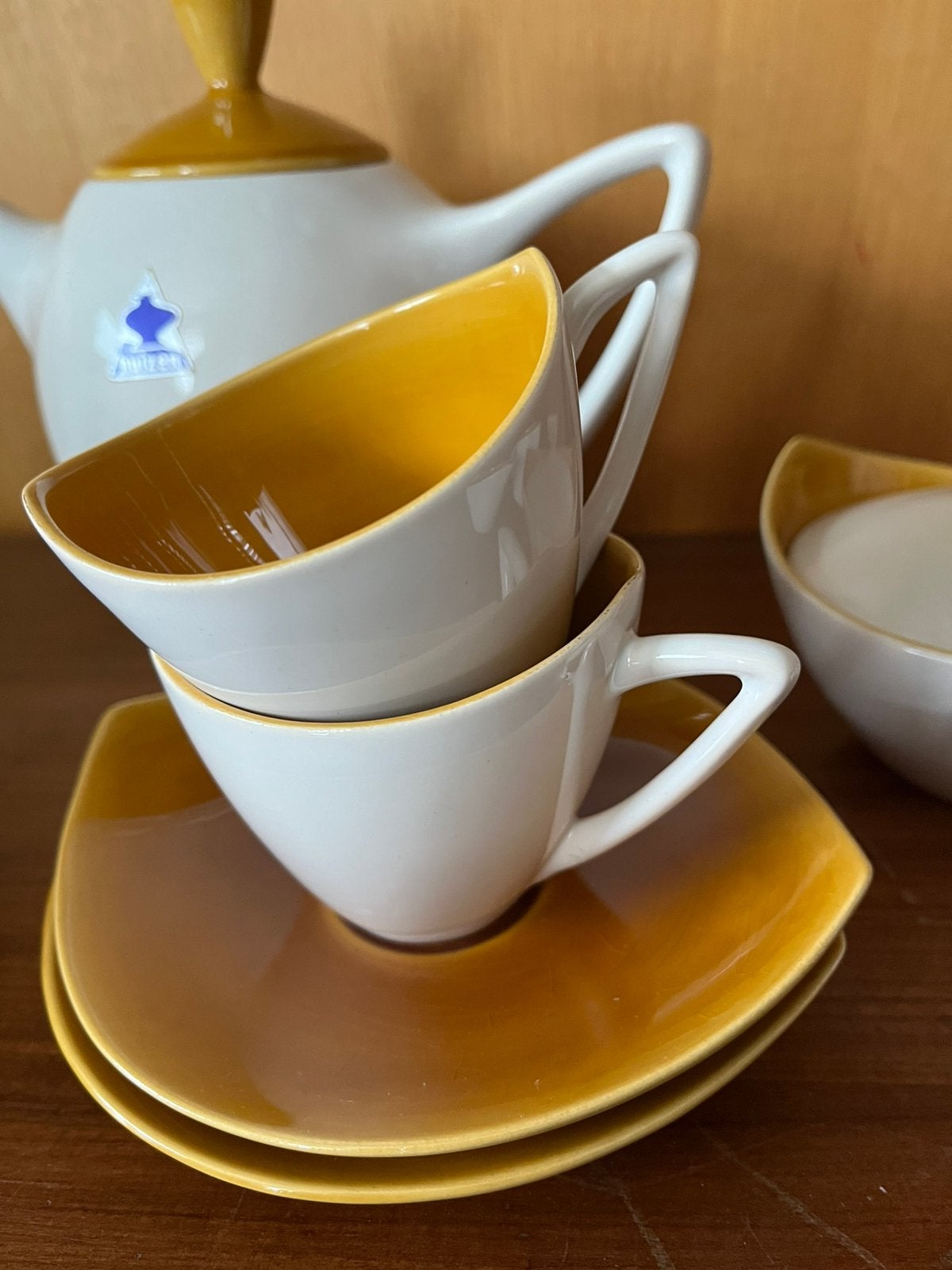 6 kop en schotels Tulip Huizen servies, Ophalen of Verzenden