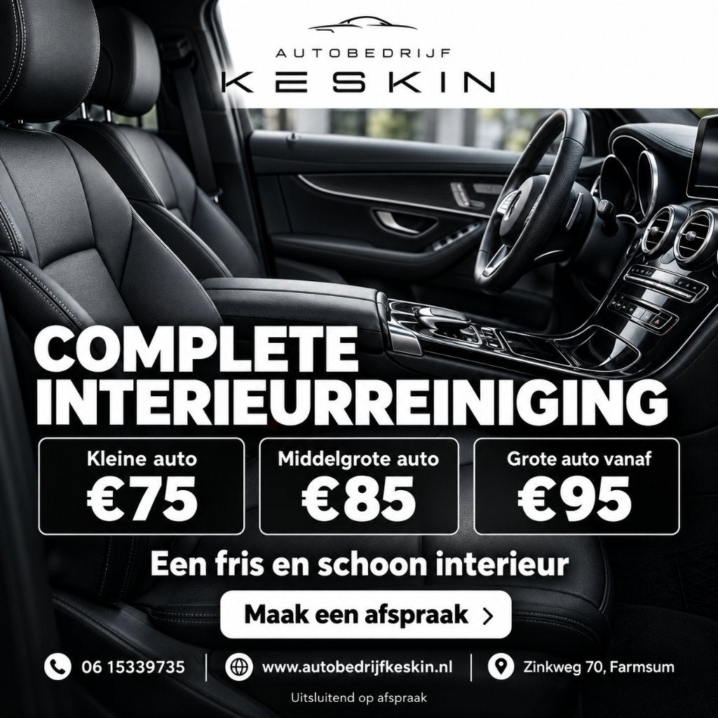 Auto interieur reinigen vanaf €75 | Farmsum, Geurverwijdering