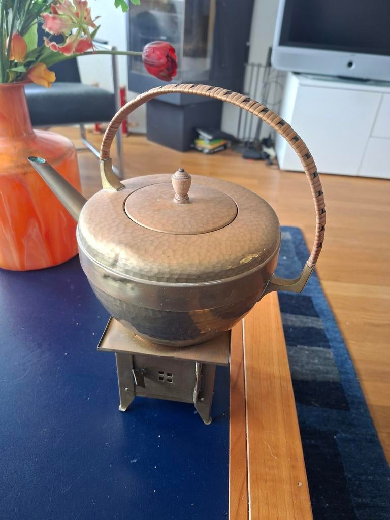 Koperen ketel met warmhoudstoofje, Antiek en Kunst, Ophalen, Koper