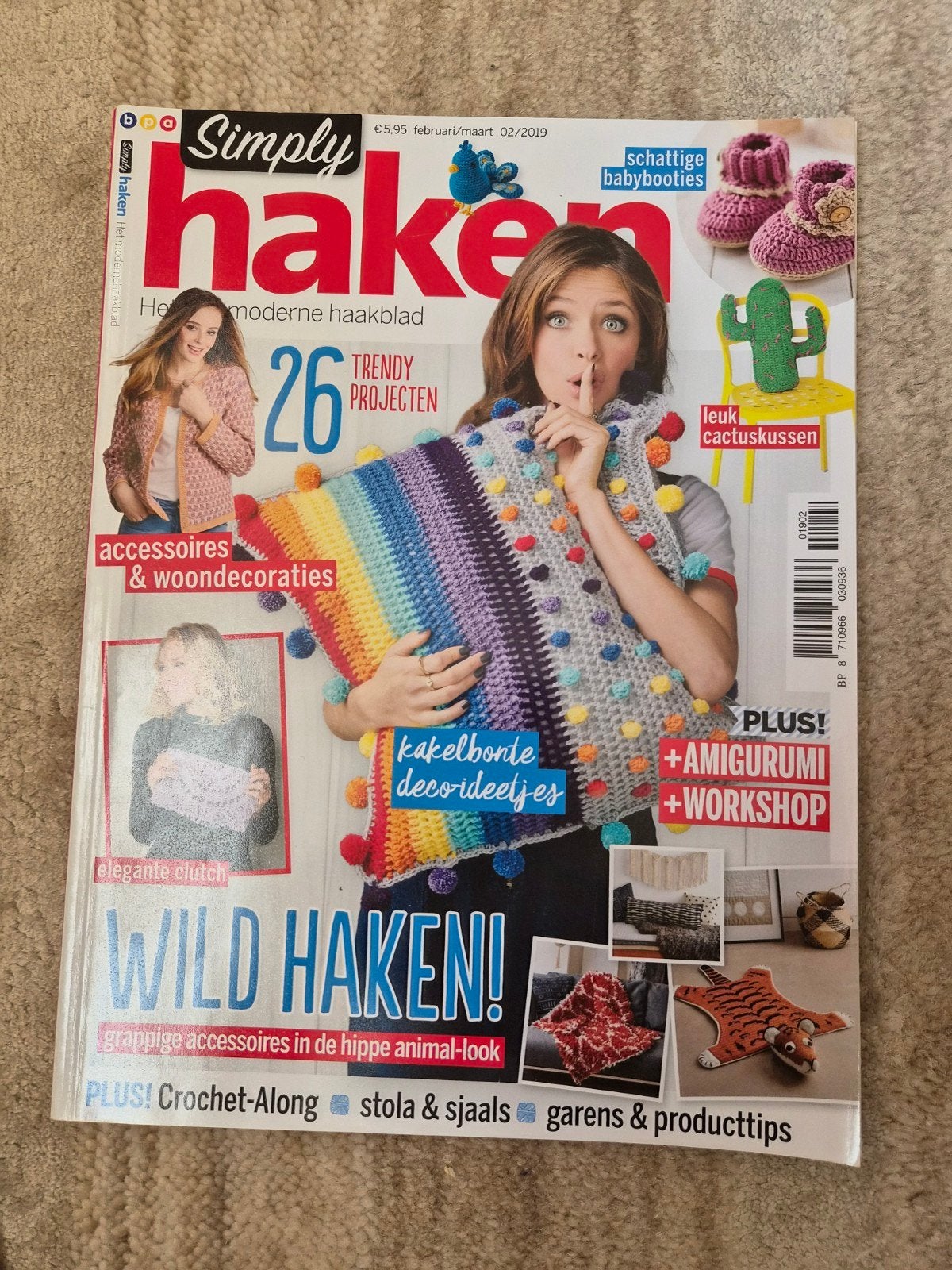 Simply Haken - Het moderne haakblad (editie 02/2019), Ophalen of Verzenden, Zo goed als nieuw, Haken, Patroon of Boek