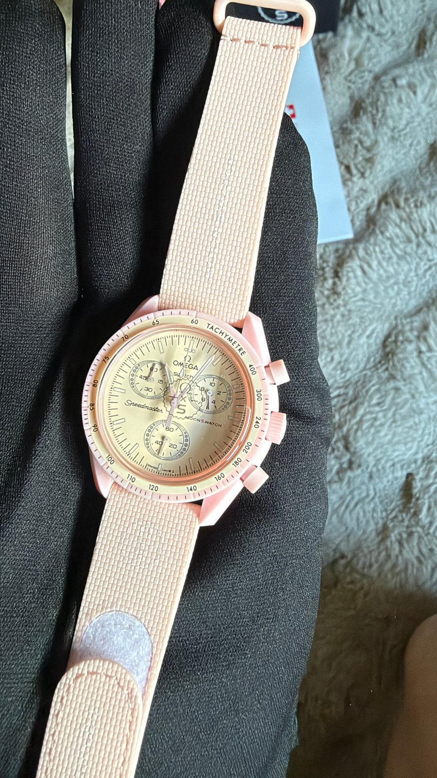Omega moonswatch, Ophalen of Verzenden, Zo goed als nieuw, Kunststof, Swatch